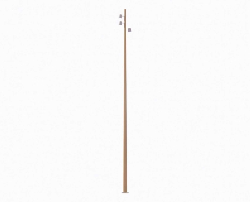 Wood Grain Tapered Light Pole