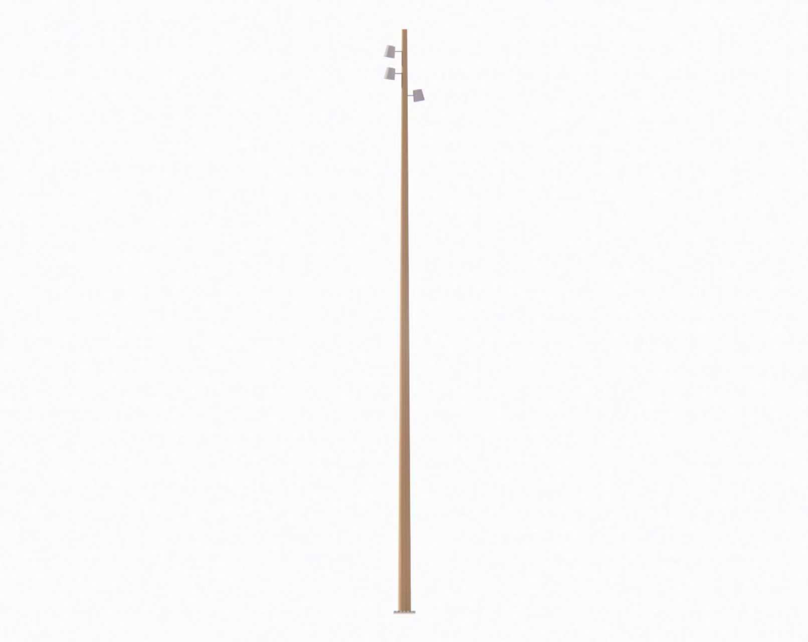 Wood Grain Tapered Light Pole