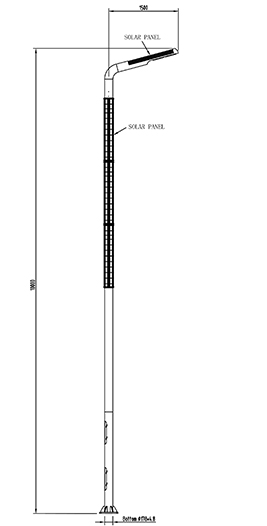 Integrated Solar Light Pole